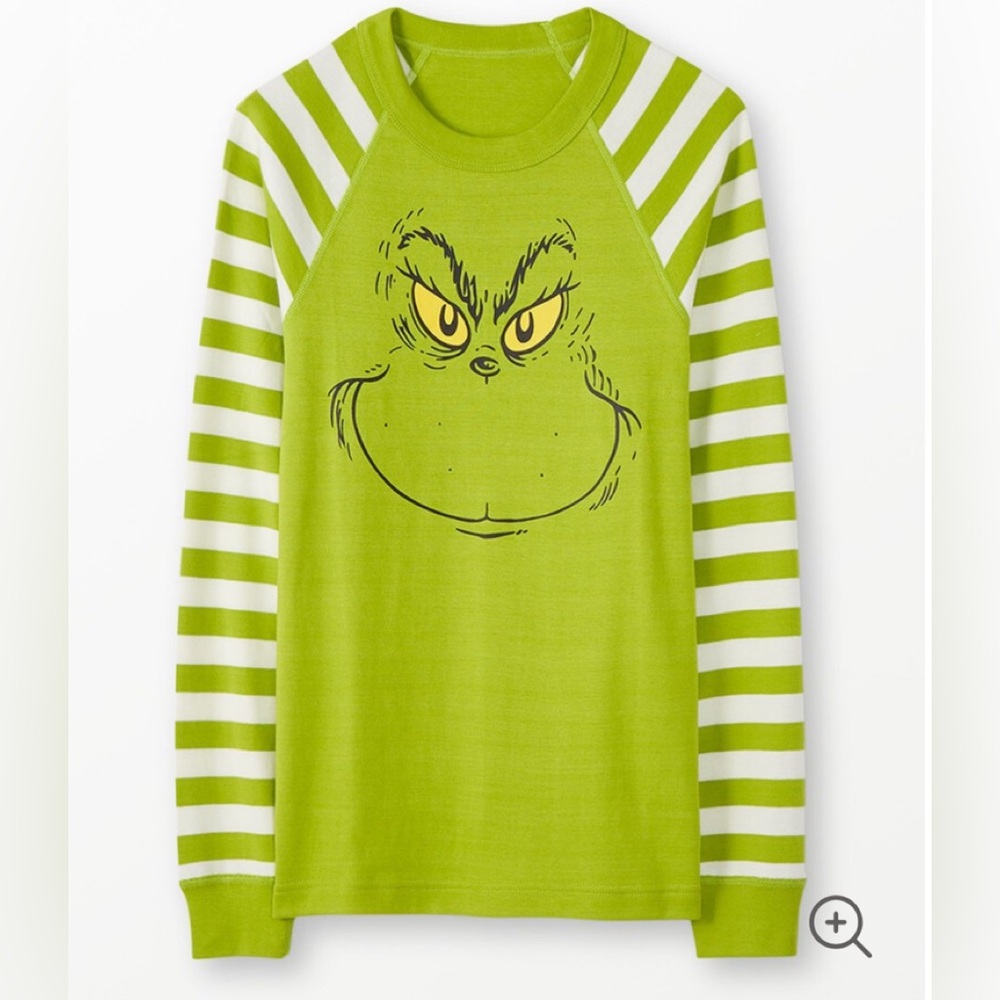 Adult Dr. Seuss Grinch Long John Pajama Top & Long John Pajama Pants - XS